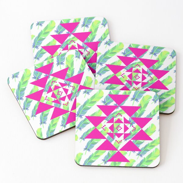 Item preview, American Native Pattern Design Green Pink designed and sold by kyds.
