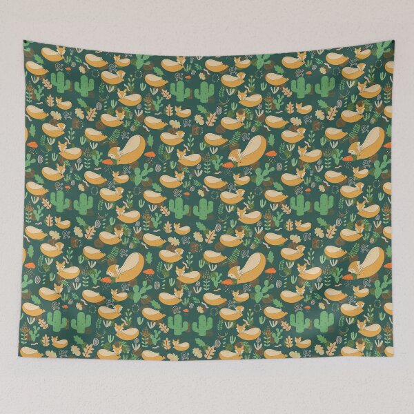Item preview, Amazing Cute Fairy Tale Fox with Cactus and Autumn Elements  designed and sold by Gifty-Designs.