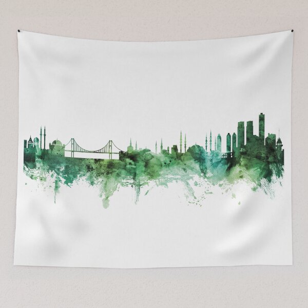 Artikelvorschau, Istanbul Turkey Skyline entworfen und verkauft von ArtPrints.