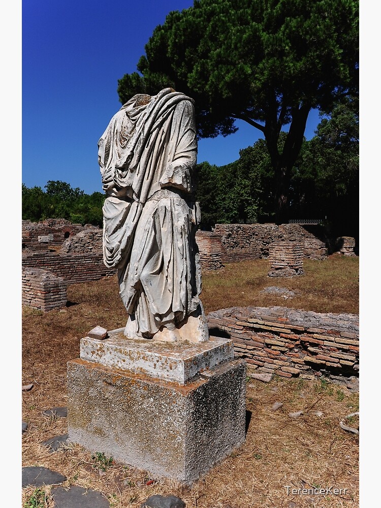 "Headless statue in Roman burial ground" Poster by TerenceKerr Redbubble