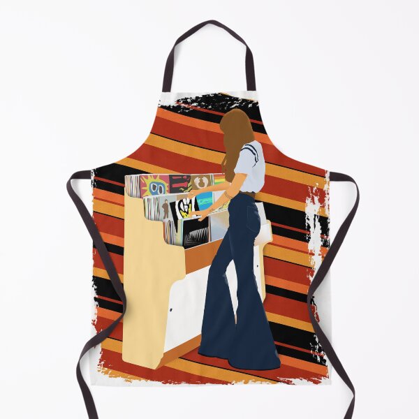 Item preview, Girl browsing vinyl records designed and sold by Edekad.