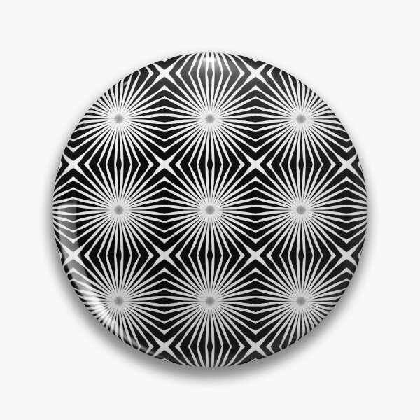 Item preview, Starburst Mid Mod Repeat Pattern Black And White designed and sold by taiche.