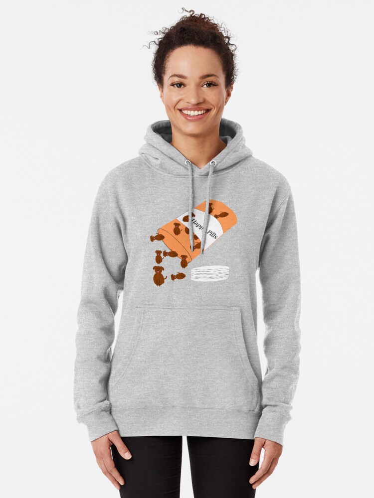 Alternate view of Doggy happy pills Pullover Hoodie