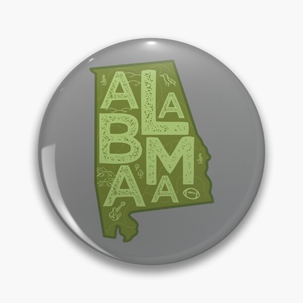 Item preview, Alabama Map Typography Green designed and sold by HelloGentry.