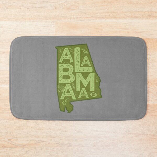 Item preview, Alabama Map Typography Green designed and sold by HelloGentry.