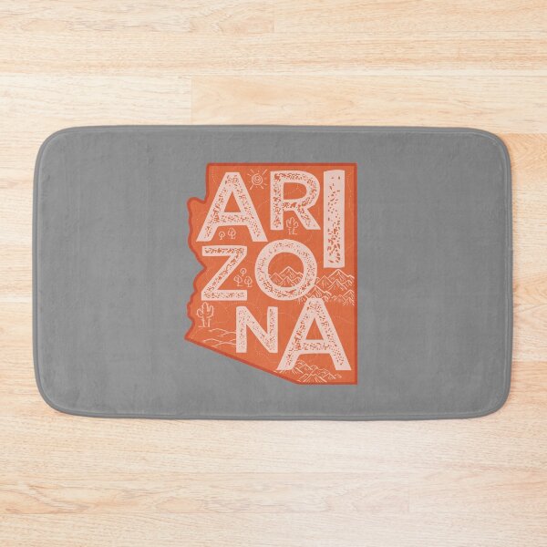 Item preview, Arizona Map Typography Red designed and sold by HelloGentry.