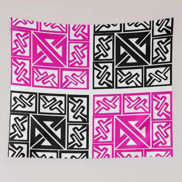 Item preview, American Native Pattern Design Pink BLack designed and sold by kyds.