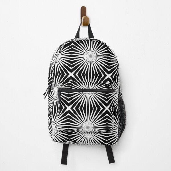 Item preview, Starburst Mid Mod Repeat Pattern Black And White designed and sold by taiche.