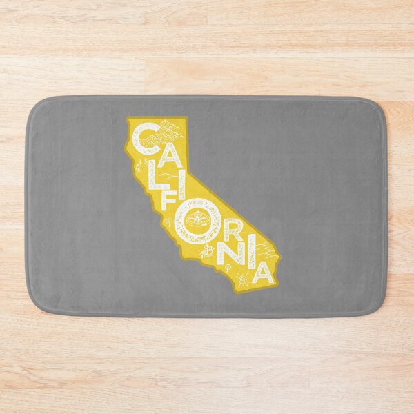 Item preview, California Map Typography Gold designed and sold by HelloGentry.