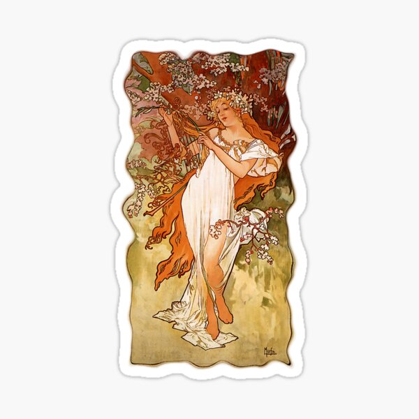 Item preview, Spring by Alphonse Mucha  designed and sold by Ilaurentina.