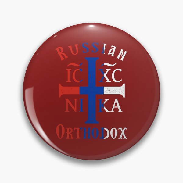 Item preview, Russian Flag Orthodox Christian IC XC NIKA Christogram Cross designed and sold by h44k0n.