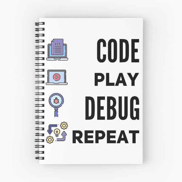 Item preview, Code Play Debug Repeat (color black) designed and sold by Stornu2Ruedas.
