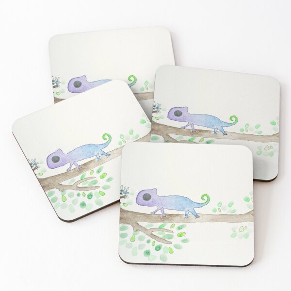 Item preview, watercolour cute chameleon  designed and sold by LidiasDesigns.