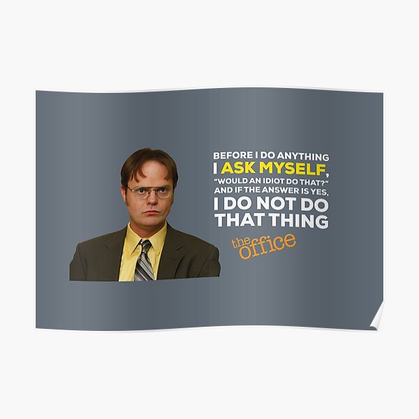 Dwight Schrute Poster For Sale By Sectosempra Redbubble