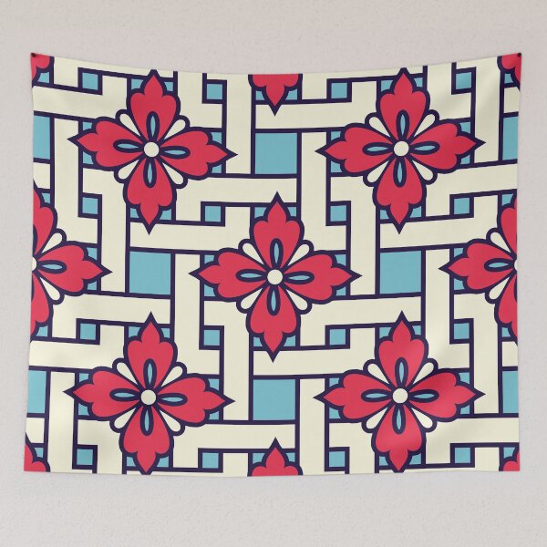 Item preview, red flower mosaic designed and sold by MallsD.