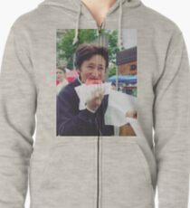 Araki eating a donut Zipped Hoodie