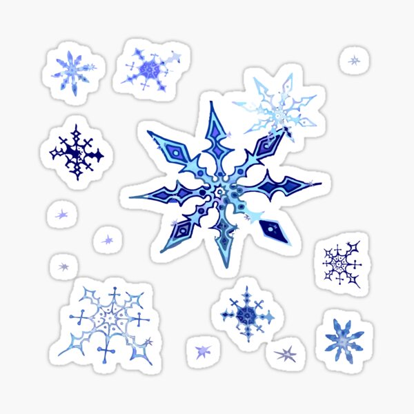 Snow Flakes 0001 Sticker