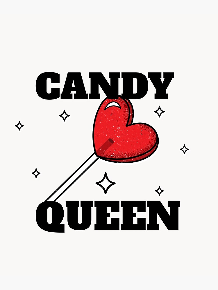 "Candy Queen Princess Lolly Heart Love Black" Art Print for Sale by