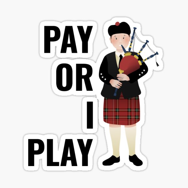 Aperçu de l'œuvre Joueur de musique Ecosse cornemuse cadeau écossais drôle créée et vendue par TastefulTees.