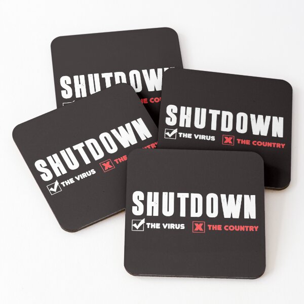 Item preview, Shutdown The Virus Not The Country - Cool Check And Wrong Icon And Text Effects designed and sold by leo121687.