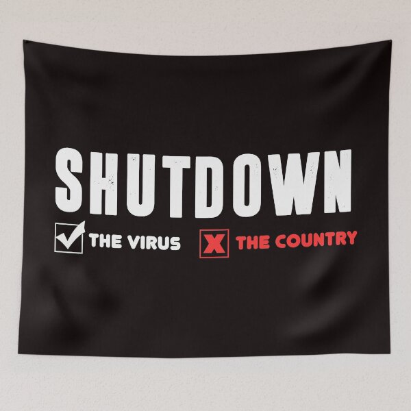 Item preview, Shutdown The Virus Not The Country - Cool Check And Wrong Icon And Text Effects designed and sold by leo121687.
