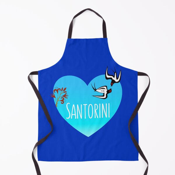 Item preview, Love Santorini, with swallows from prehistoric lilies fresco designed and sold by Happy Puppy Print On Demand.