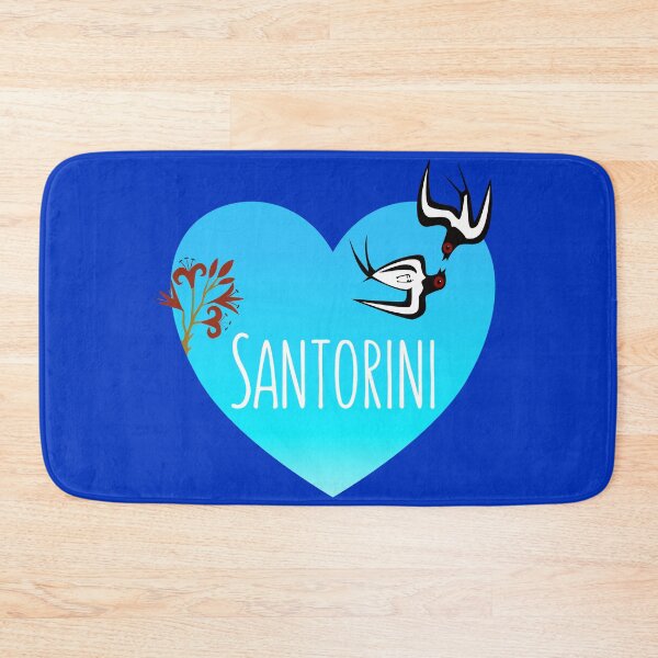 Item preview, Love Santorini, with swallows from prehistoric lilies fresco designed and sold by Happy Puppy Print On Demand.