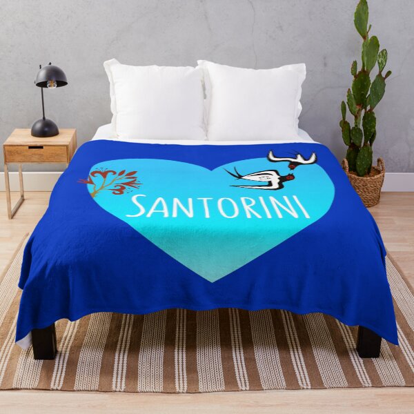 Item preview, Love Santorini, with swallows from prehistoric lilies fresco designed and sold by Happy Puppy Print On Demand.