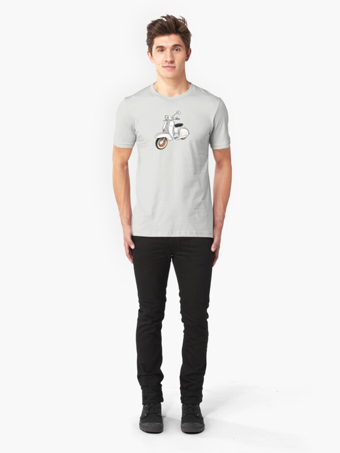 Alternate view of Scooter T-shirts Art: 1961 Series 2 Li 150 Scooter Design Slim Fit T-Shirt