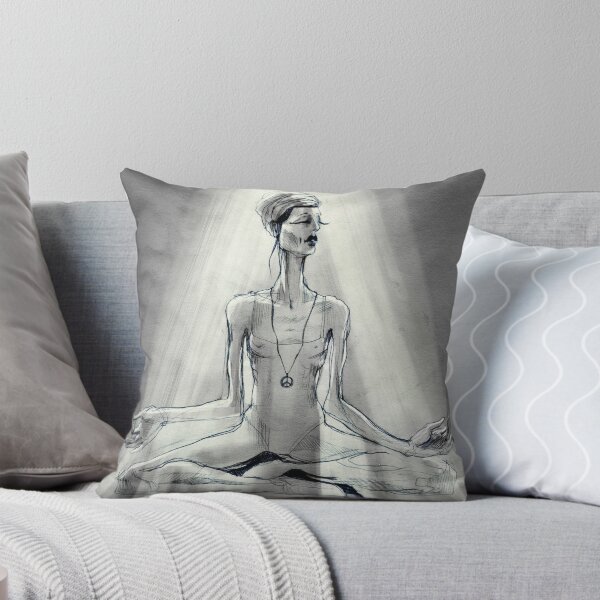 Lotus (by Dennie Pasion and illustrated by Isadora Bojovic) Throw Pillow
