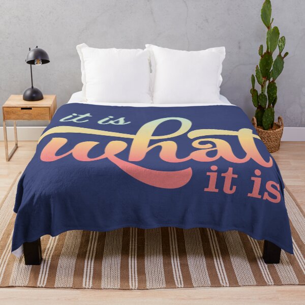 Item preview, It is what it is, typographic quote designed and sold by Eenig.