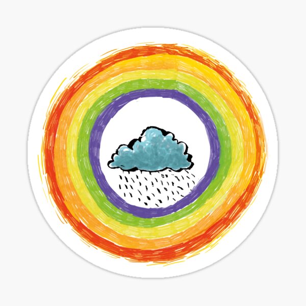 Corona Hoffnungssymbol Regenbogen Sticker