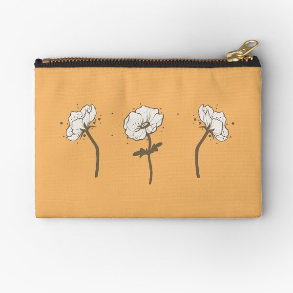 Mustard Flower Zipper Pouch