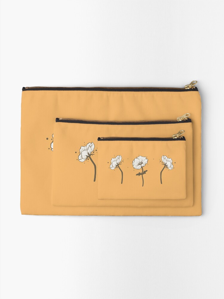 Zipper Pouch, Mustard Flower designed and sold by Sandramartins