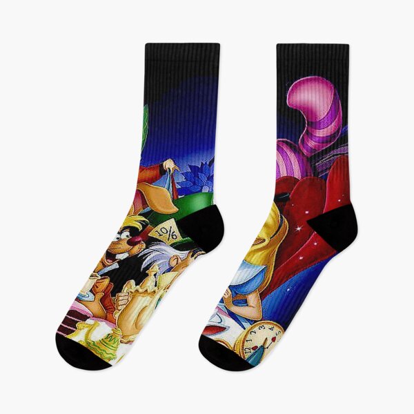 ALICE IN WONDERLAND : Cartoon Modern Print Socks