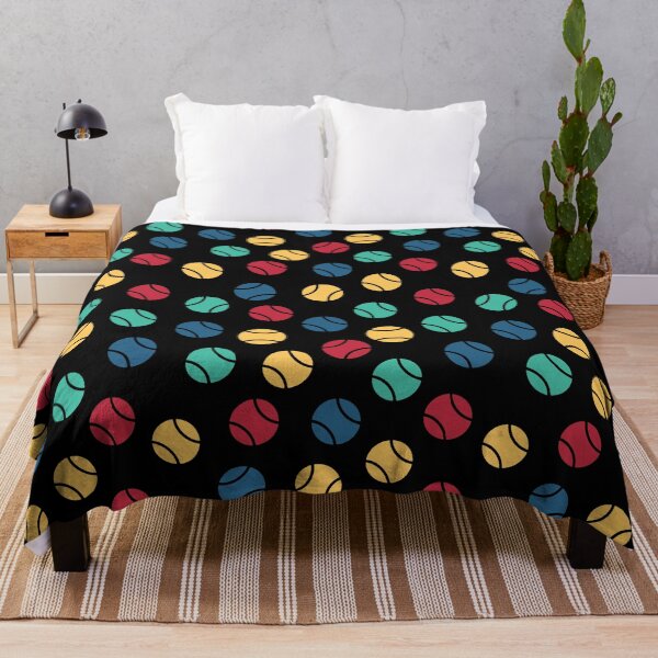 Item preview, Colourful tennis balls on black background designed and sold by EvieWoj.