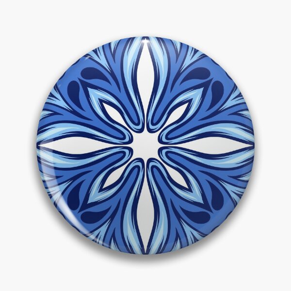 Artikelvorschau, Adrettes traditionelles blaues Blumenwirbel-Mittelmeermuster entworfen und verkauft von IamTrending.