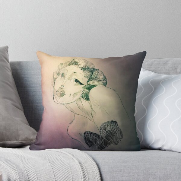 Screen Siren (by Dennie Pasion and illustrated by Isadora Bojovic) Throw Pillow