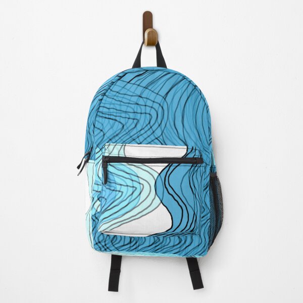 Item preview, Multiplied Parallel Waves Lines in Blue No.: 02 designed and sold by Istvan Ocztos.