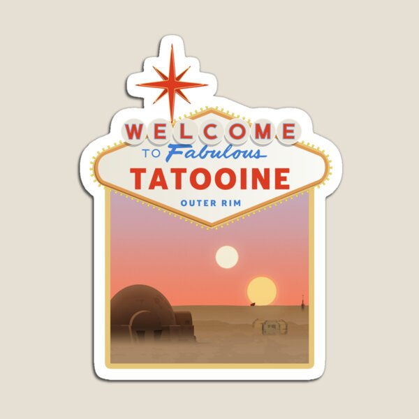 Vista previa del artículo con la obra «WELCOME TATOOINE OUTER RIM», diseñado y vendido por T-paw.