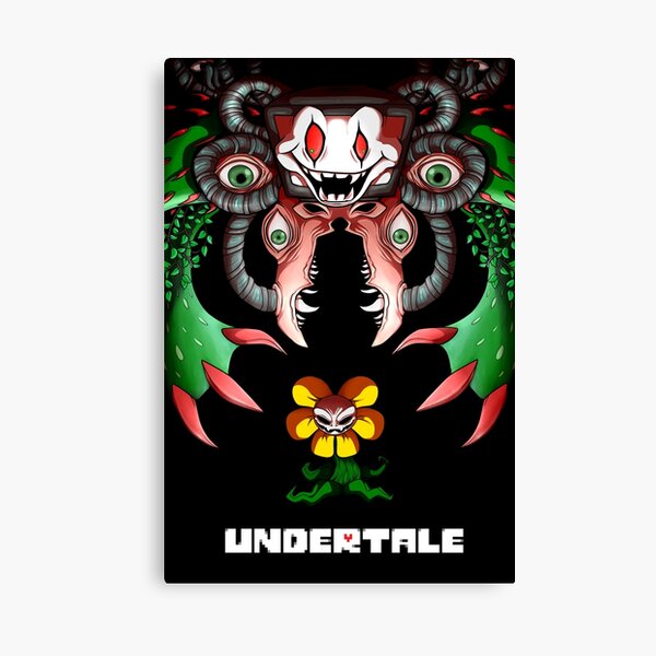 Undertale Badass Flowey Canvas Print By Erujayy Redbubble