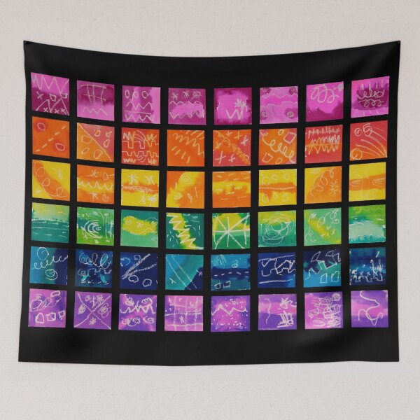Item preview, HHPS Art Show, Class KG, Watercolour and Oil Pastel: Chasing Rainbows designed and sold by hhpsartshow.