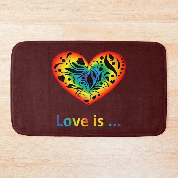 Item preview, Love is ... Shining rainbow heart with a pattern designed and sold by helenkaiy.