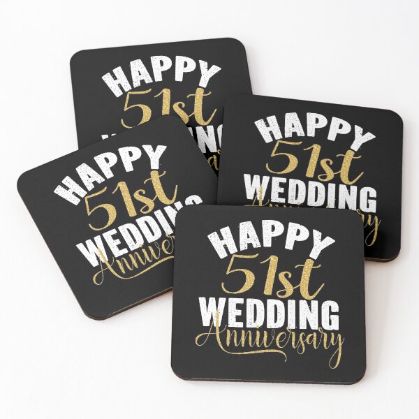 Item preview, Happy 51st Wedding Anniversary Matching Gift For Couples design designed and sold by Grabitees.