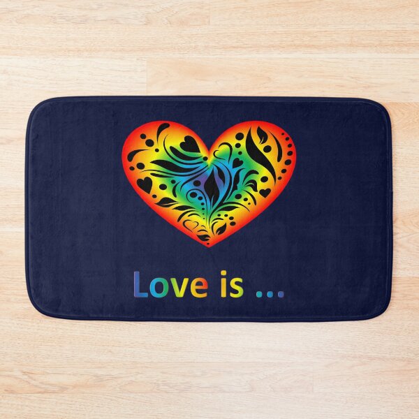 Item preview, Love is ... Shining rainbow heart with a pattern designed and sold by helenkaiy.