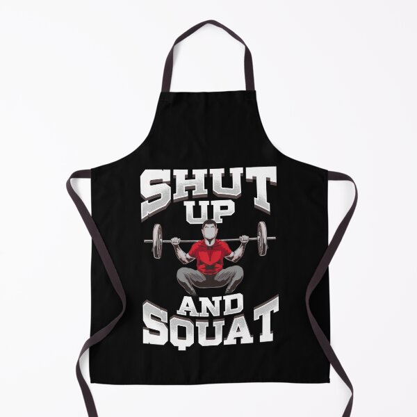 Aperçu de l'œuvre Shut Up And Squat No Excuses Funny Gym Levage créée et vendue par perfectpresents.