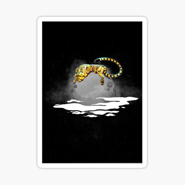 Moon Kitty - No dodecahedron Sticker