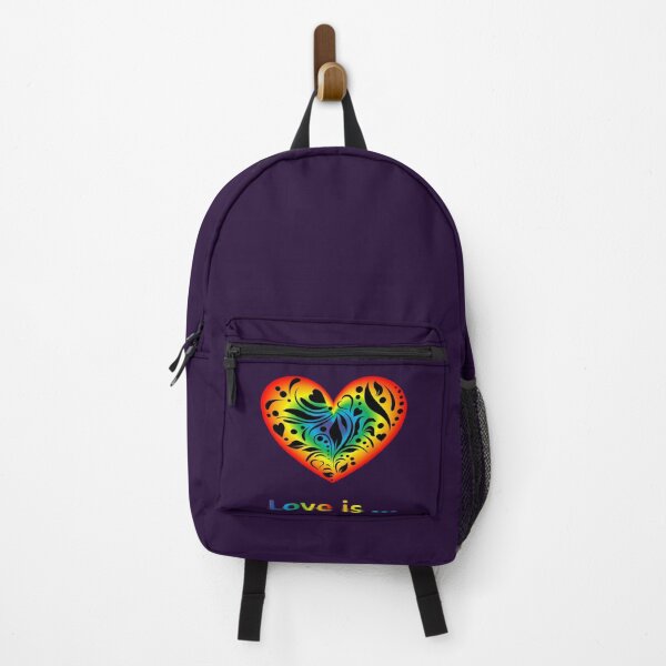 Item preview, Love is ... Shining rainbow heart with a pattern designed and sold by helenkaiy.