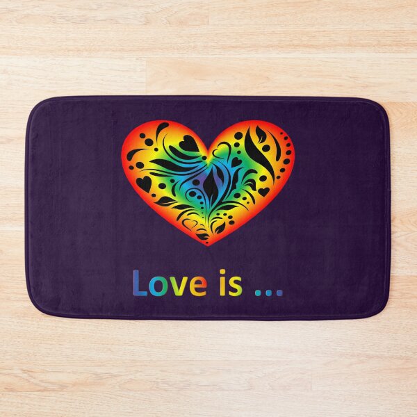 Item preview, Love is ... Shining rainbow heart with a pattern designed and sold by helenkaiy.