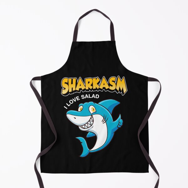 Item preview, Funny Sharkasm I Love Salad Shark Sarcasm Pun designed and sold by perfectpresents.
